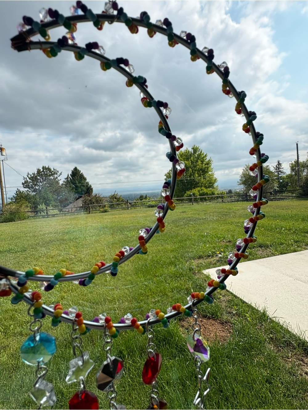 Rainbow Crescent Moon Hanging Sun-catcher - Picture 5 of 7
